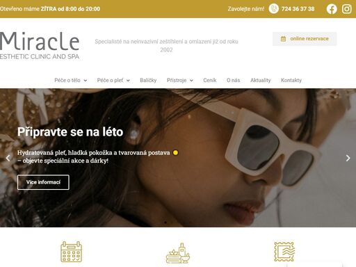 kosmetický salon miracle esthetic clinic & spa nabízí svým zákazníkům ty nejmodernější a nejúčinnější neinvazivní metody z celého světa.