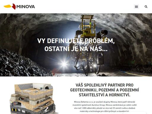 váš spolehlivý partner pro geotechniku, pozemní a podzemní stavitelství a hornictví.
