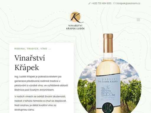 rodinné vinařství kde se po generace předávají znalosti pěstování a výroby vína.