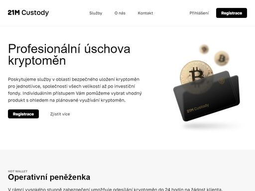 poskytujeme služby v oblasti bezpečného uložení kryptoměn pro jednotlivce, společnosti všech velikostí až po investiční fondy. individuálním přístupem vám pomůžeme vybrat vhodný produkt s ohledem na plánované využívání kryptoměn.