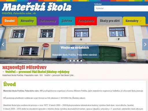 mateřská škola polička, palackého náměstí 181, 57201