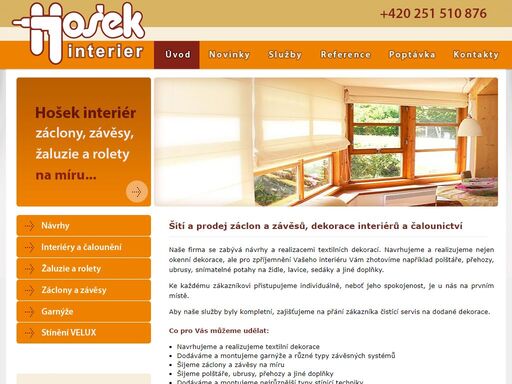 naše firma realizuje návrhy a výrobu textilních dekorací. navrhujeme a realizujeme nejen okenní dekorace, bytový textil. šití záclon a závěsů, bytový textil praha