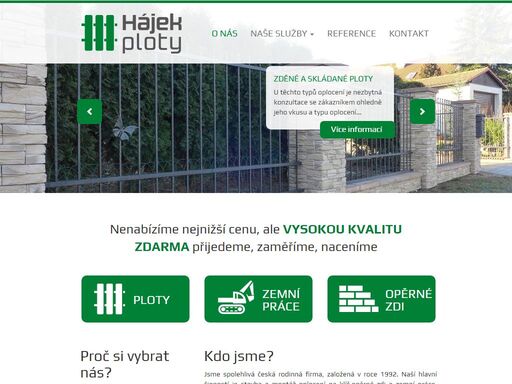 jsme spolehlivá rodinná firma zabývající se prodejem plotů.