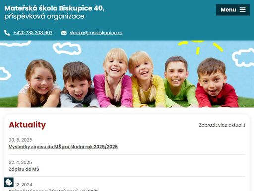 jednotřídní mš s kapacitou 20 dětí. k dispozici máme hernu, šatnu, sociálně technické zázemí. na budovu navazuje dvůr a velká zahrada. navštivte nás.