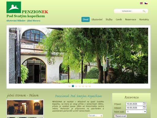 penzionek pod svatým kopečkem v mikulově. ubytování na jižní moravě u cyklotrasy mikulov lednice valtice, vinný sklep.