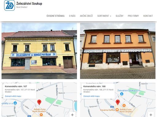 otevírací doba železářství pondělí: 8-12 , 13-17úterý: 8-12 , 13-17středa: 8-12 , 13-17čtvrtek: 8-12 , 13-17pátek: 8-12 , 13-17sobota: 8-11neděle: zavřeno otevírací doba kuchyňských potřeb pondělí: 8-12 , 13-17úterý: 8-12 , 13-17středa: 8-12 , 13-17čtvrtek: 8-12 , 13-17pátek: 8-12 , 13-17sobota: 8-11neděle: zavřeno adresa provozoven komenského nám.