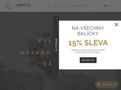 jsme lushelle a s vášní tvoříme vaše nezapomenutelné svatby a oslavy – od hudby, fotek až po dokonalý styl. prostě firma pro vaše akce!