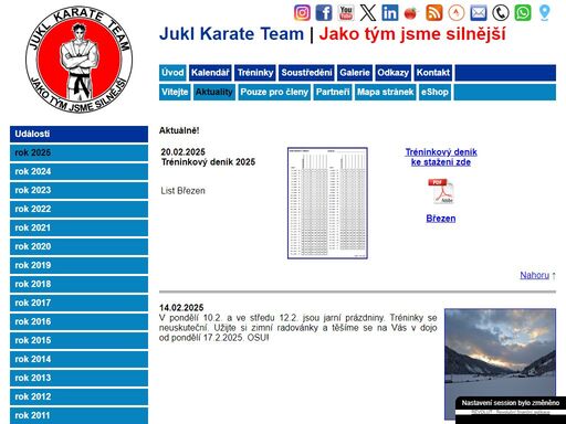 oficiální webové stránky jukl karate team