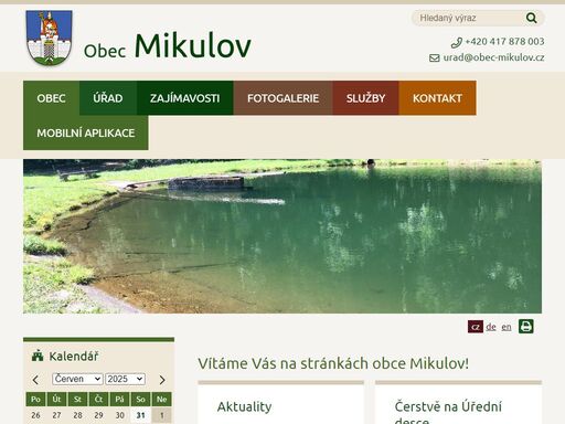 oficiální stránky obce mikulov