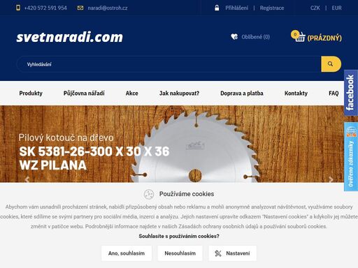 prodej nářadí a nástrojů pro řemeslníky, spojovací materiál, ochranné pomůcky, brusivo.