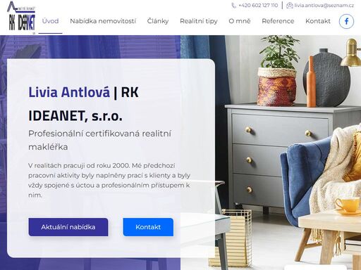 realitní kancelář rk ideanet, prohlédněte si aktuální nabídku nemovitostí, přečtěte si zajímavé realitní tipy nebo články.