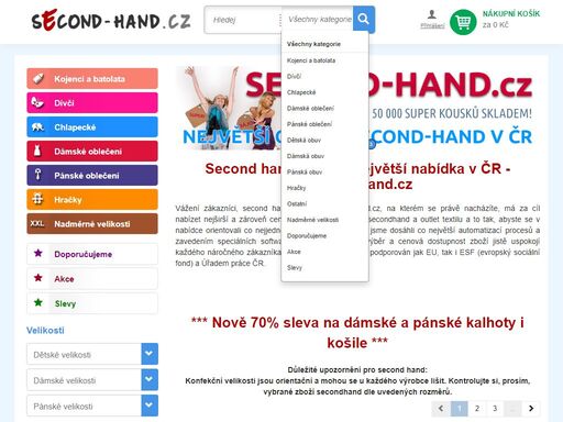 second hand nabízí největší výběr značkového, luxusního i méně luxusního zboží. second hand od nás je skvělá kvalita za nízkou cenu- dětský, dámský, pánský