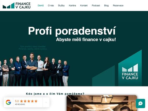 mějte osobní finance v cajku! získejte finanční plán, profesionální investiční, hypoteční a pojistné poradenství. poslechněte si podcast a začtěte se do blogu.