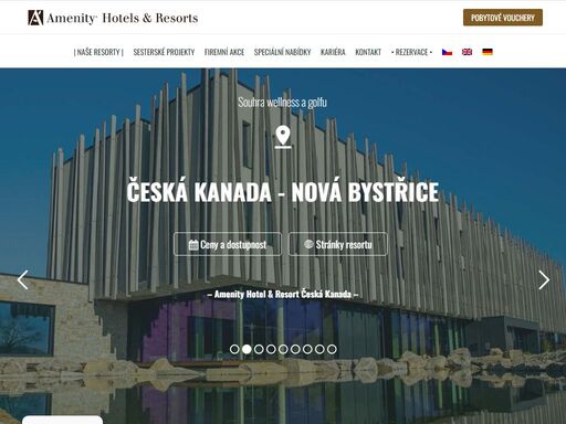 v amenity hotels & resorts vás čeká nadstandardní zázemí pro chvíle odpočinku, relaxace i pro aktivní dovolenou v přírodě. český hotelový řetězec