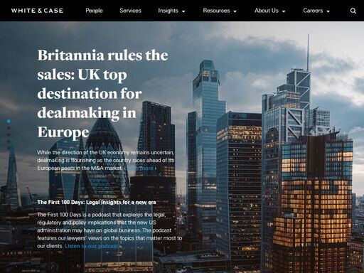 white & case is an international law firm that helps companies, governments and financial institutions achieve their global ambitions. our clients face complex challenges, and our lawyers' innovative approaches consistently deliver results for our clients.