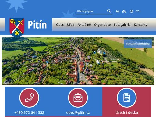 oficiální stránky obce pitín