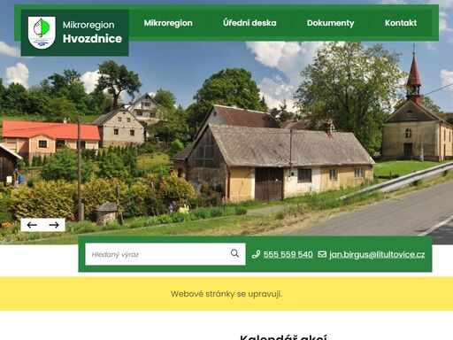 oficiální stránky mikroregionu hvozdnice