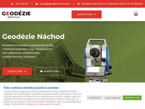 komplexní geodetické služby a zeměměřičské práce v náchodě a okolí. geodézie náchod s.r.o., váš specialista na inženýrskou a stavební geodézii.