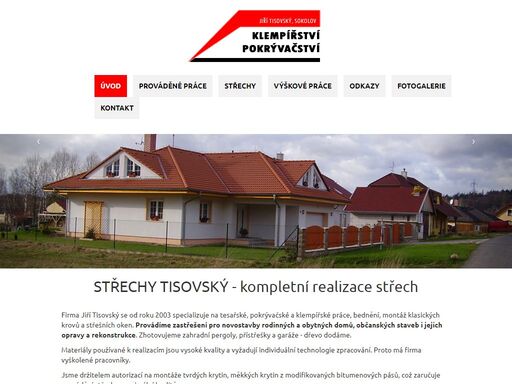 jiří tisovský - střechy, tesařství, pokrývačství, klempířství, sokolov