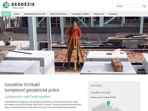 geodetické služby, geometrické plány, mapové podklady, inženýrská geodézie, vytyčení, geografické informační systémy, města, obce