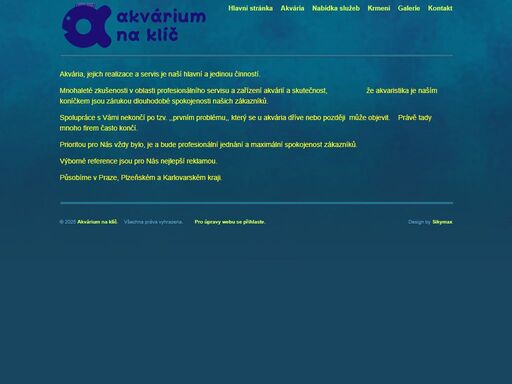 akvária firmy, akvárium na klíč, akvárium na míru, akvárium na zakázku, servis akvária, údržba akvária, čištění akvária, akvárium plzeň, akvárium praha, akvárium karlovy vary realizaci, přestavbu a údržbu vašeho akvária nechte na nás. akvárium na míru a zakázková výroba je naší hlavní a jedinou činností.