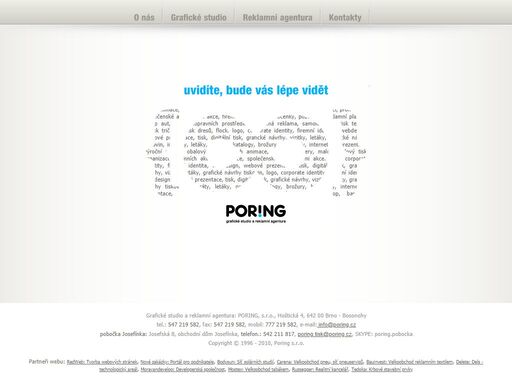 vítejte na stránkách grafického studia poring.