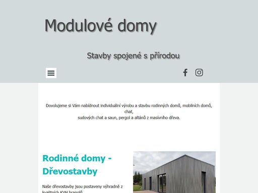 návrh , výroba a prodej modulových domů , dřevostaveb , teras a pergol 