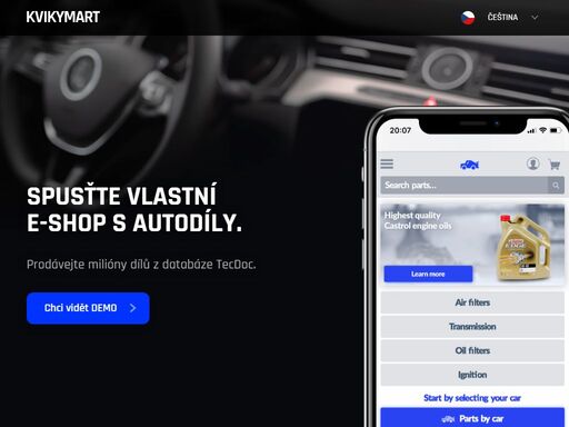 spusťte vlastní
e-shop s autodíly.
