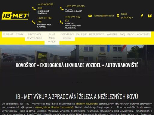 autovrakoviště, výkup a likvidace autovraků, prodej použitých autodílů, znojmo, pohořelice, jemnice, mikulov, třebíč, náměšť nad oslavou, brno.