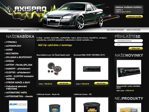 eshop-prodej: autorádia, multimédia,repro, denní svícení, radiostanice včetně montáže, handsfree, navigace, autoalarmy, centrální zamykání a.j..