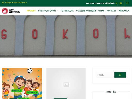 oficiální stránky t. j. sokol sobotovice