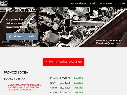 sběrné suroviny,kovošrot,výkup železa,barevné kovy