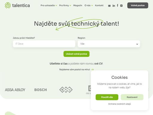 pomáháme vám nalézt ty pravé zaměstnavatele a jsme partnery, na které se můžete spolehnout při hledání talentovaných zaměstnanců.