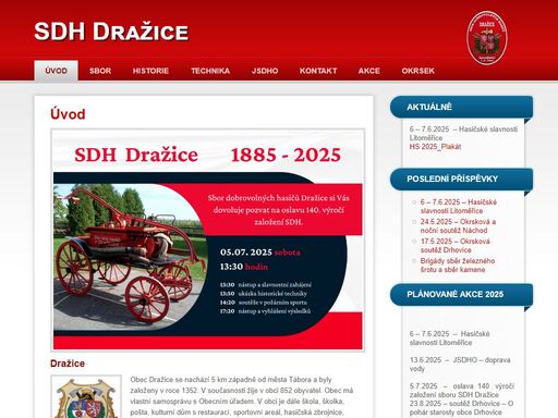 sbor dobrovolných hasičů dražice