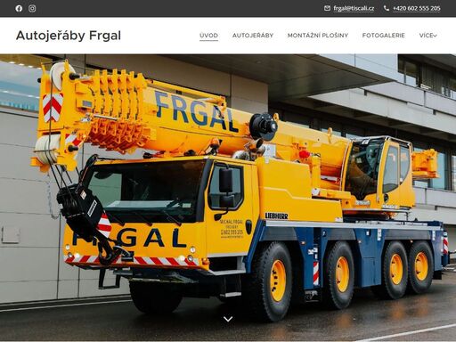autojeřáby frgal - jeřábnické práce, montážní plošiny