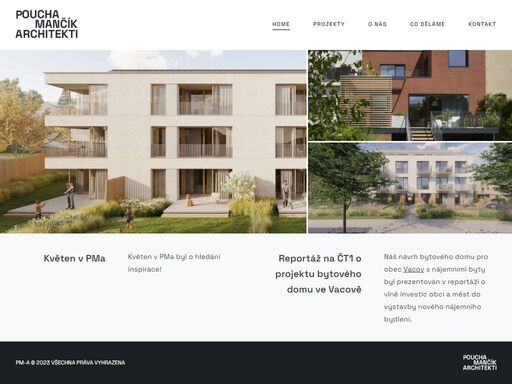 jsme pm architekti. zaměřujeme se na návrhy staveb, ve kterých klademe důraz na individualitu jejich uživatelů. pro naše klienty vytváříme domy, ve kterých mohou harmonicky žít či pracovat.
