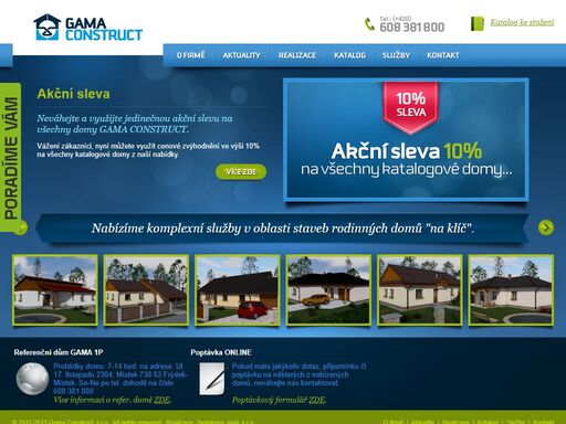 komplexní služby v oblasti staveb rodinných domů na klíč od r.1995