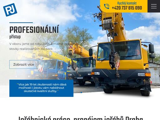 v oboru práce s autojeřáby působíme již od roku 2006 a můžeme vám tak zaručit spolehlivost, odborný přístup a profesionalitu obsluhy mobilních jeřábů.