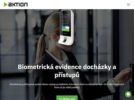 biometrická evidence docházky pro podniky a malé firmy. chytré identifikační systémy a napojení na kamerové systémy. zpracování na pc i v mobilu.