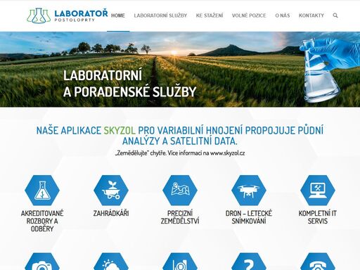 nabízíme akreditované analýzy a rozbory půd, rostlin, krmiv, ovoce, zeleniny, odpadních, pitných a bazénových vod, odpadů, sedimentů, hnojiv