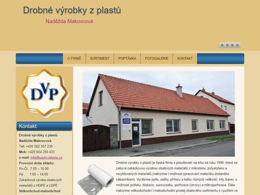 zakázková výroba. výroba plastových obalů a drobných výrobků z plastu, mikrotenu a polyetylenu. sáčky z mikrotenu. plastové obaly. pytle, tašky, přířezy.