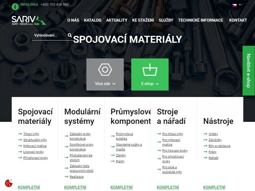 sariv - němčík s.r.o. | již od roku 1992 jsme specialisté na kompletní dodávku veškerého spojovacího materiálu, příslušenství a mnohem více!???