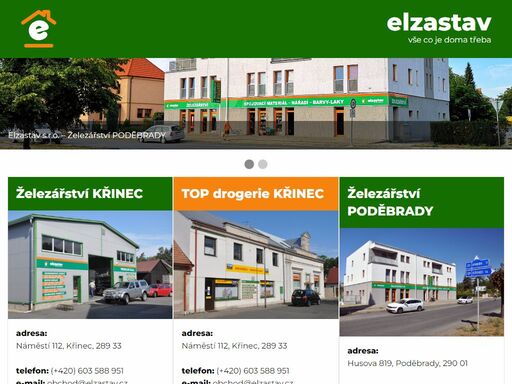 elzastav s.r.o. - vše co je doma třeba - železářství, domácí potřeby, drogerie, stavební materiál