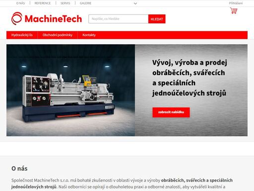 homepage. o nás
společnost machinetech s.r.o. má bohaté zkušenosti v oblasti vývoje a výroby obráběcích, svářecích a speciálních jednoúčelových strojů. naši odborníci se opírají o dlouholetou praxi a odborné znalosti, aby vytvářeli kvalitní a inovativní stroje.
naše nabídka zahrnuje širokou škálu konvenčních i cnc…