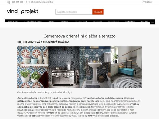 cementová orientální dlažba a terazzo vinci projekt s.r.o.