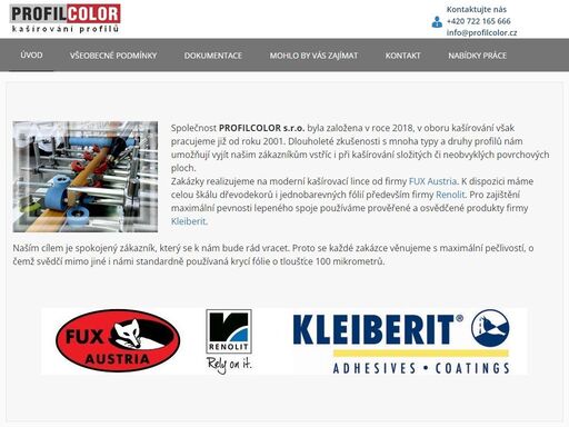 kašírování plastových a hliníkových profilů. máme dloholetou praxi a zkušenosti s mnoha typy profilů. více na www.profilcolor.cz