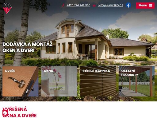 hlavní náplní činnosti společnosti je dodávka a montáž plastových, hliníkových a dřevěných oken a dveří, fasádních systémů, stínící techniky, interiérových a speciálních dveří, garážových vrat a zajištění pozáručních oprav oken a dveří.