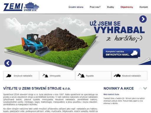 zemi stavební stroje s.r.o. nabízí prodej a servis stavebních a zemědělských strojů, traktorů a další techniky.