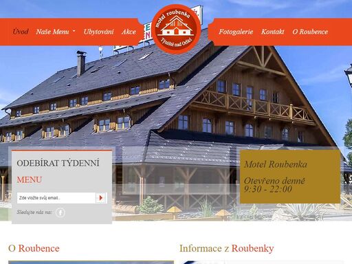 příjemné posezení,široký výběr jídel a nápojů, svatby a slavnostní příležitosti nabízí stylový motel roubenka v podorlickém regionu v týništi nad orlicí.