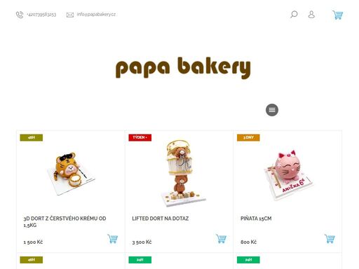 homepage. vítáme vás na papabakery.cz. jsme malá rodinná firma, která miluje dorty.chceme vám přinášet ty nejlepší chutě a nadýchanost čerstvě upečených dortů a cukroví.a doufáme, že si užijete žázitky sdílení našich sladkostí s přáteli i rodinou.
sweet is made to be shared. 